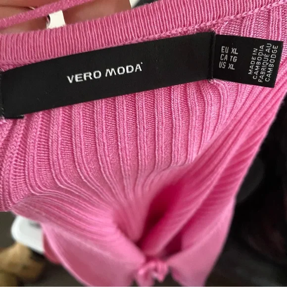 Vero Moda Pink Ribbed Cardigan - Picture 6 of 7